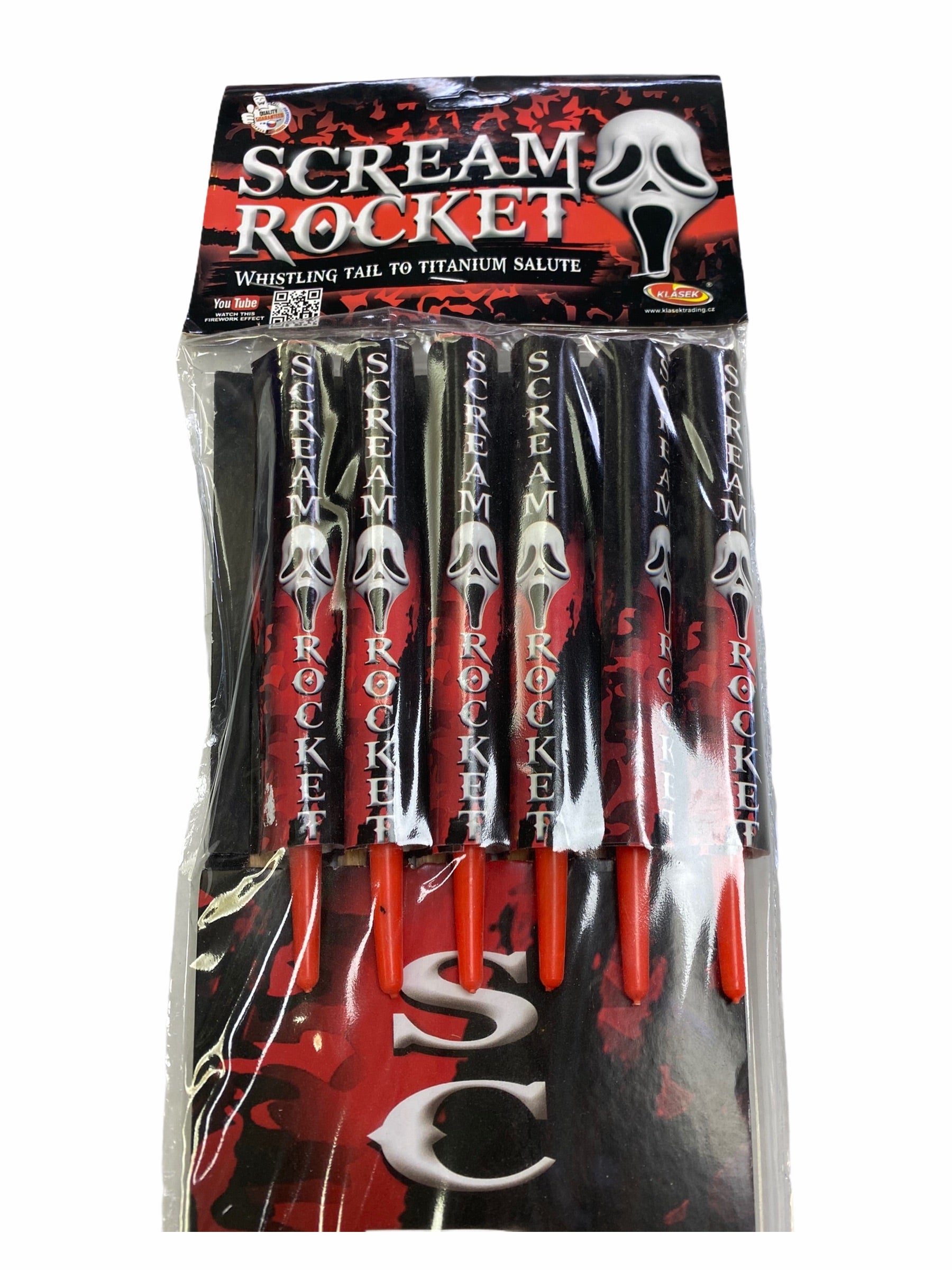 Scream Rockets by Klasek pyrotechnics 6 pack 