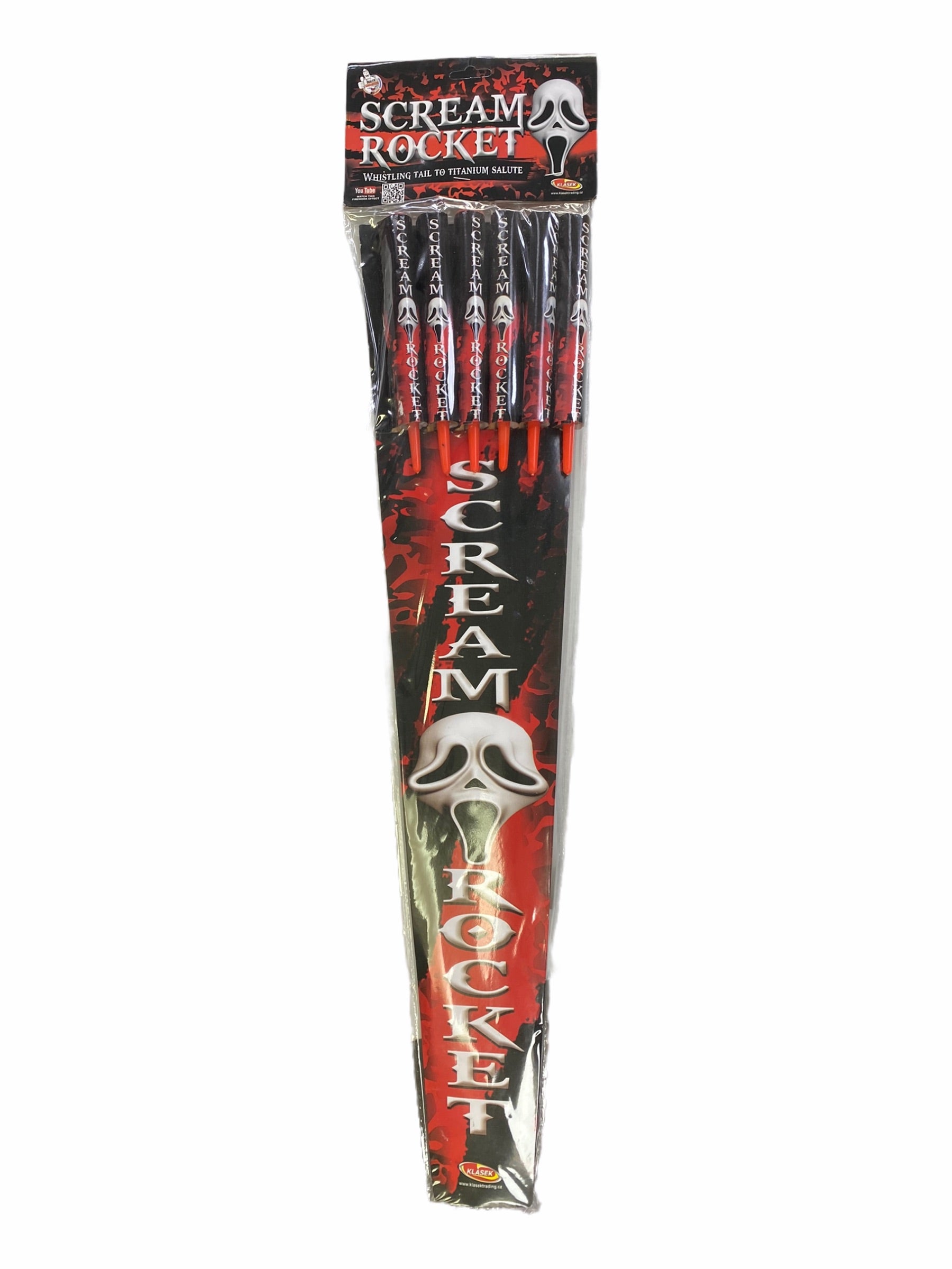 6 rockets that whistle up and finish with a titanium salute