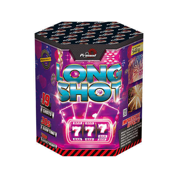 primed pyro long shot 19 shot firework